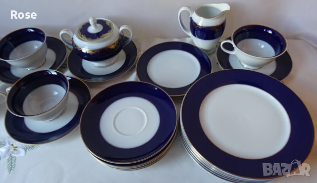 Винтидж порцелан Rosenthal Classic Rose Cobalt Blue 1974-1982, снимка 16 - Сервизи - 51416830
