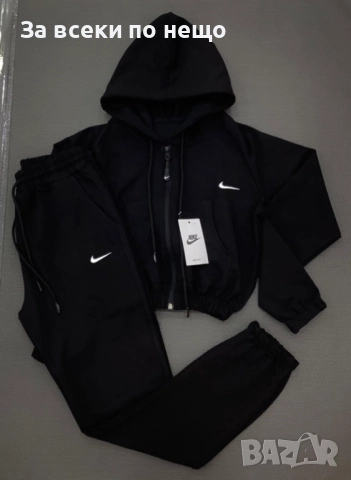 Nike Дамски Черен Спортен Комплект🔝Дамски Спортен Екип В Черен Цвят Найк Код LFS731