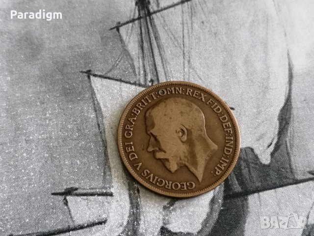 Монета - Великобритания - 1 пени | 1919г., снимка 2 - Нумизматика и бонистика - 32245356