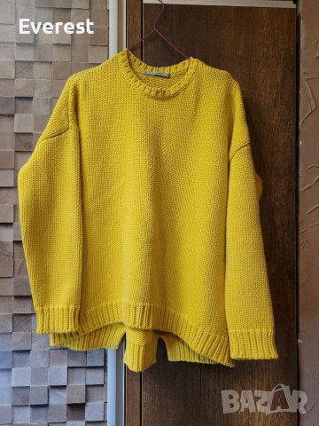 Страхотен ЖЪЛТ пуловер,едра плетка- XL/ XXL, снимка 9 - Блузи с дълъг ръкав и пуловери - 39231836