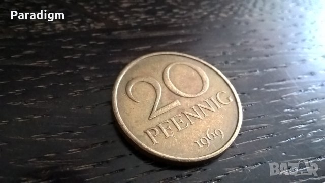 Монета - Германия - 20 пфенига | 1969г.