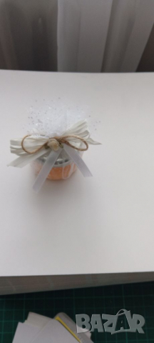 Бурканчета с мед -украсени за сватба, кръщене и погача подаръчета, снимка 3 - Други - 36407578