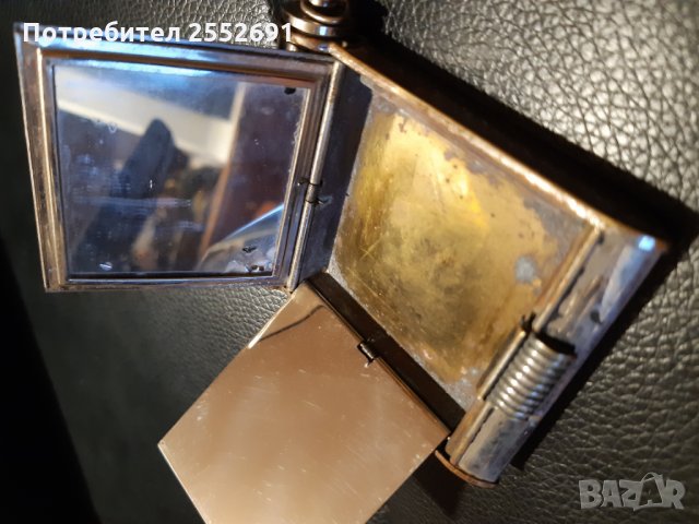 Старинна метална кутия-огледало , снимка 6 - Антикварни и старинни предмети - 28218582
