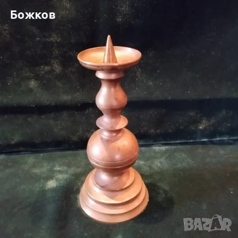 свещник месинг, снимка 2 - Други ценни предмети - 47734346