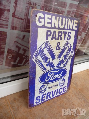 Метална табела кола Форд Ford авточасти оригинални сервиз ремонт, снимка 2 - Рекламни табели - 43758315