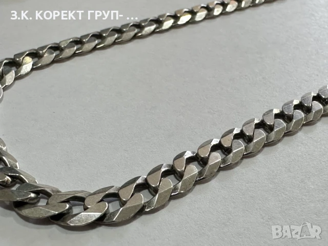 Сребърен синджир 925, 24,35гр, снимка 3 - Колиета, медальони, синджири - 51004280