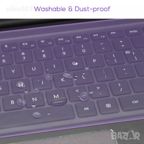 Водо и прахоустойчив силиконов протектор за лаптоп-клавиатура, снимка 3 - Лаптоп аксесоари - 33670639