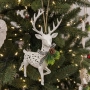 Коледни играчки за елха „Winter White Elegance“ – луксозни висящи декорации с натурален завършек и с, снимка 4