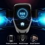 Стойка за кола с безжично зареждане Almar, 10W QI, Черен/Сребрист, снимка 3