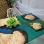 Трапезна маса, маса за хранене от масивно дърво и епоксидна смола, снимка 6