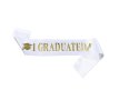 Абитуриентски шал: I Graduated - White, снимка 1 - Шалове - 44070113
