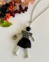 Дълго колие/гердан с висулка "Кукла", снимка 5
