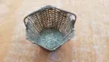 Бронзова плетена кошница, снимка 1