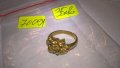 Позлатен Стар Пръстен РОЗА бронзов - 70091, снимка 2