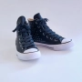 Converse All Star - Leather Black Silver 36, снимка 2
