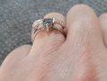 Дамски сребърен пръстен с камък мистик топаз.Състояние ново! , снимка 4