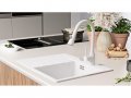 Кухненска Мивка от Гранит модел Сидни 620 x 500 Компакт - Бяла, снимка 4