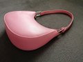 Малка дамска кожена чанта за рамо в розов цвят, снимка 14