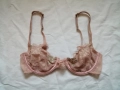 70А кокетен прозрачен дантелен сутиен в розов цвят, снимка 1