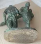 Работници, статуетка, фигура, пластика, патина, надпис и  спортист с бухалка, снимка 7