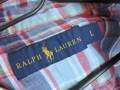 POLO RALPH LAUREN  -мъжка  карирана риза от лен размер L , снимка 12