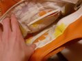 Сламена чанта с оранжеви елементи, снимка 3