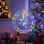 Въртяща се LED Коледна Декорация – Магически светлинен ринг за празничен уют, снимка 4