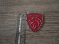 металнa емблема Peugeot червено със сребристо, снимка 2