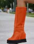 Летни ботуши - оранжеви с черно ходило - BL650, снимка 1