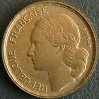 10 франка 1955, Франция, снимка 2 - Нумизматика и бонистика - 28433202