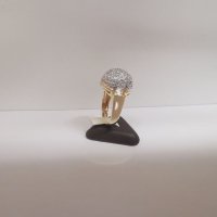 Златен пръстен с циркони 7, снимка 4 - Пръстени - 26024807