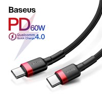 USB Type C към USB C кабел 60W Fast Charge Quick Charge 4.0 USB C, снимка 1 - Оригинални зарядни - 32951845