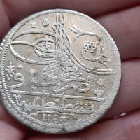 Османска монета Куруш на Махмуд I 1143 г, снимка 5 - Нумизматика и бонистика - 43788774