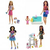 Барби Скипър кукли детегледачка комплект за баня и тоалетна кукла Barbie Skipper, снимка 1 - Кукли - 29068696