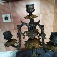 стар бароков свещник, снимка 5 - Антикварни и старинни предмети - 27222111