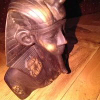 Тутанкамон египетска дървена статуя маска Н-18см на 16х10см, снимка 5 - Декорация за дома - 27558214