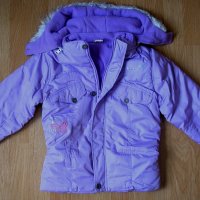 Зимно лилаво яке с качулка, 2-3 год., 7 лв., снимка 2 - Детски якета и елеци - 28322427