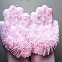 2 БРОЯ Силиконови ръкавици за домакинска употреба , снимка 5 - Други - 43113272