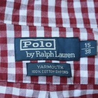 Polo by Ralph Lauren мъжка карирана риза зимна червено и бяло Yarmouth, снимка 3 - Ризи - 26628112