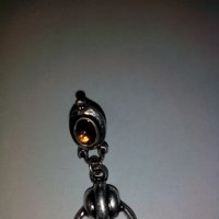 Сребрени обеци с кехлибар, снимка 2 - Колекции - 27896664