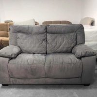 Сив диван двойка от велур, снимка 3 - Дивани и мека мебел - 39676226