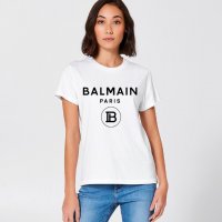 Дамска тениска BALMAIN Paris принт , снимка 2 - Тениски - 28093398