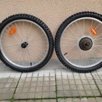 Продавам колела внос от Германия комплект алуминиеви НОВИ капли и гуми и венец SPORT 20 цола, снимка 2 - Части за велосипеди - 34673685