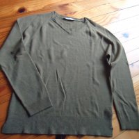 тютюневозелен пуловер, снимка 2 - Блузи с дълъг ръкав и пуловери - 38465946