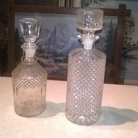 стъкленици с тапи за колекция коняк или уиски-2бр, снимка 5 - Антикварни и старинни предмети - 27501383