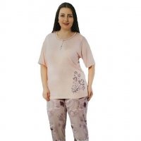 Пижама розово цветя, снимка 1 - Нощници - 22005440