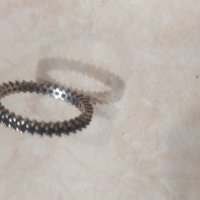 Нежен сребърен пръстен с черни камъчета , снимка 4 - Пръстени - 38775046