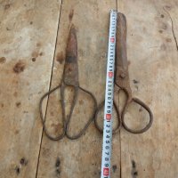 Стара кована ножица, снимка 2 - Антикварни и старинни предмети - 32897134