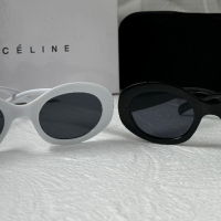 Celine 2023 дамски слънчеви очила елипса овални бели, снимка 10 - Слънчеви и диоптрични очила - 44845482