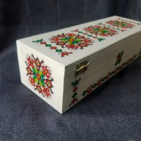 Ръчно изработена народна кутия за бижута, снимка 8 - Бижутерийни комплекти - 34945901